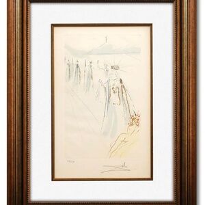 Salvador Dali-Original Lithograph “the King’s Train from Song of Songs”